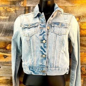 Hollister Surf 1972 Distressed Denim Jacket, Size Small